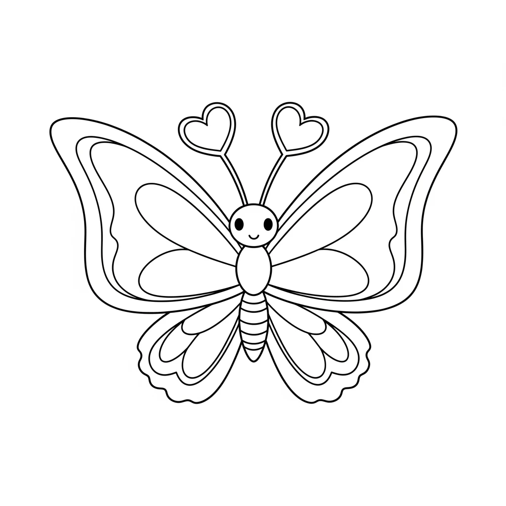 Desenho de Borboleta para Colorir e Imprimir