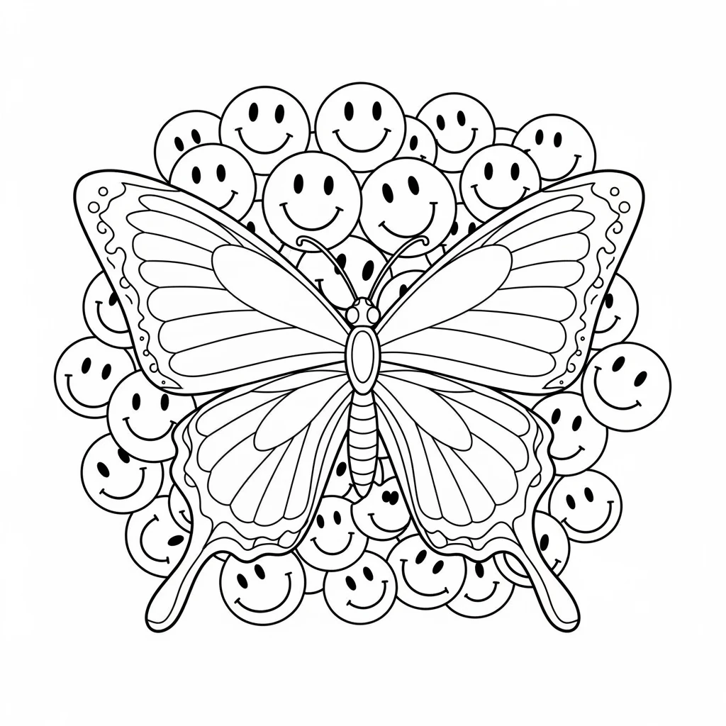 Desenho de Borboleta para Colorir e Imprimir