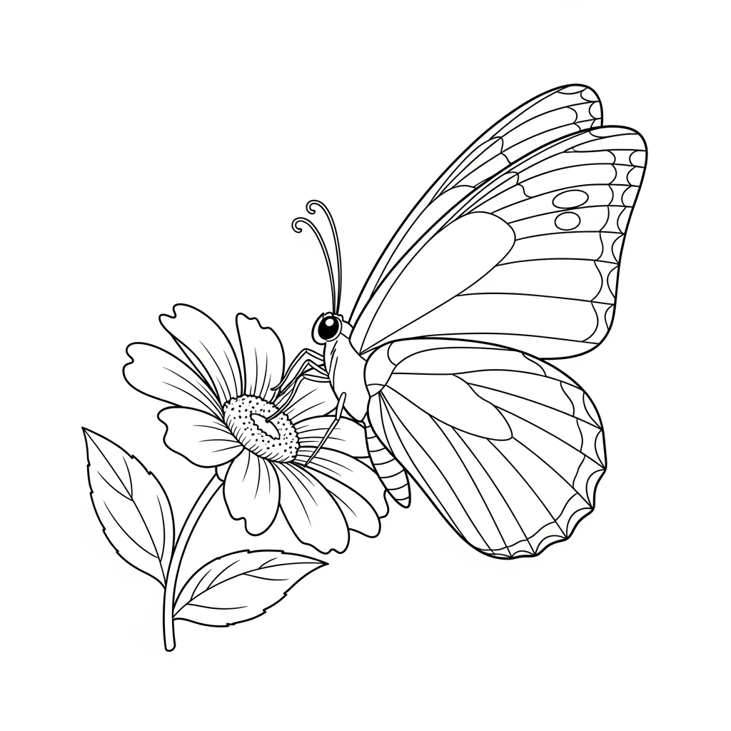 Desenho de Borboleta para Colorir e Imprimir