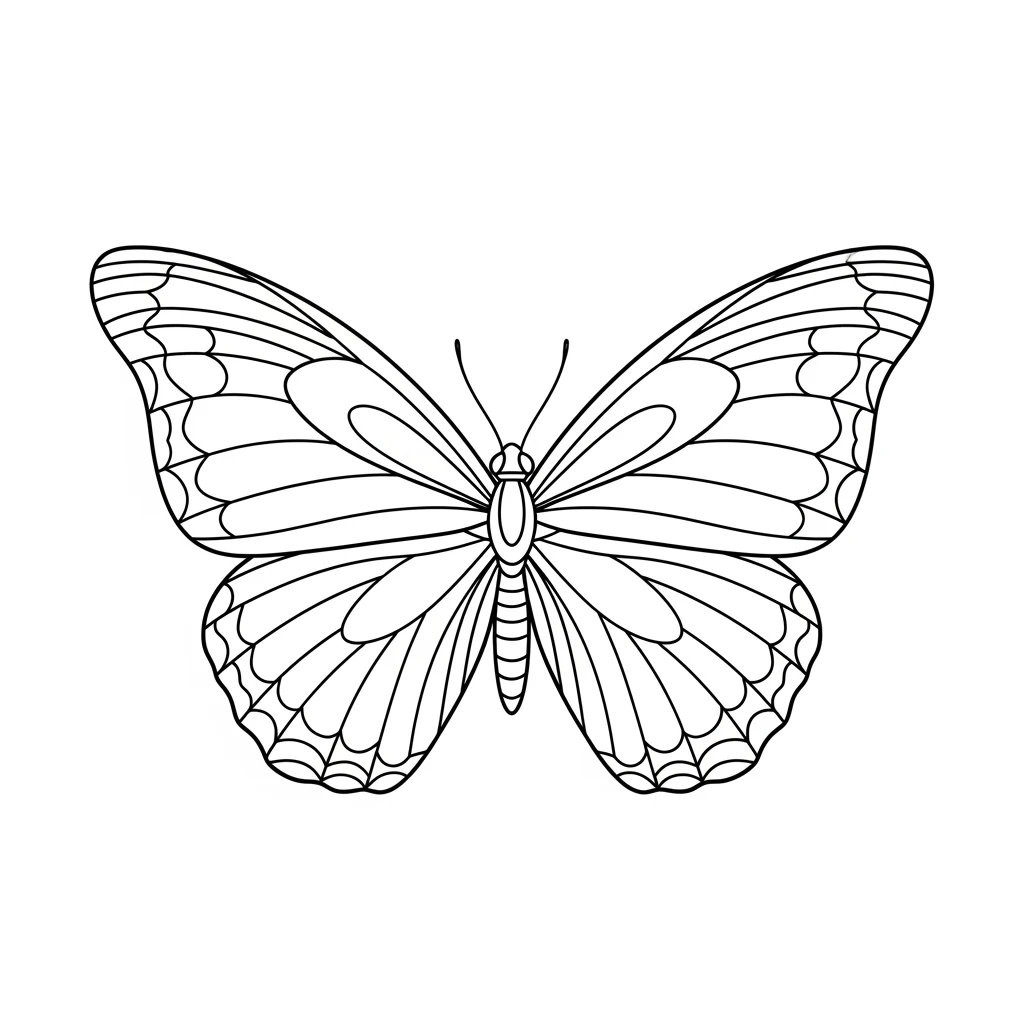 Desenho de Borboleta para Colorir e Imprimir