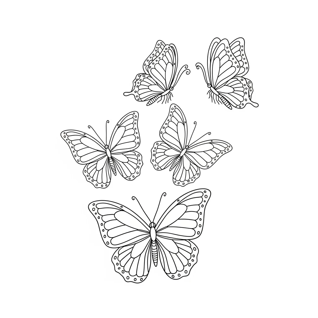 Desenho de Borboleta para Colorir e Imprimir