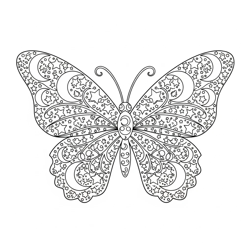 Desenho de Borboleta para Colorir e Imprimir