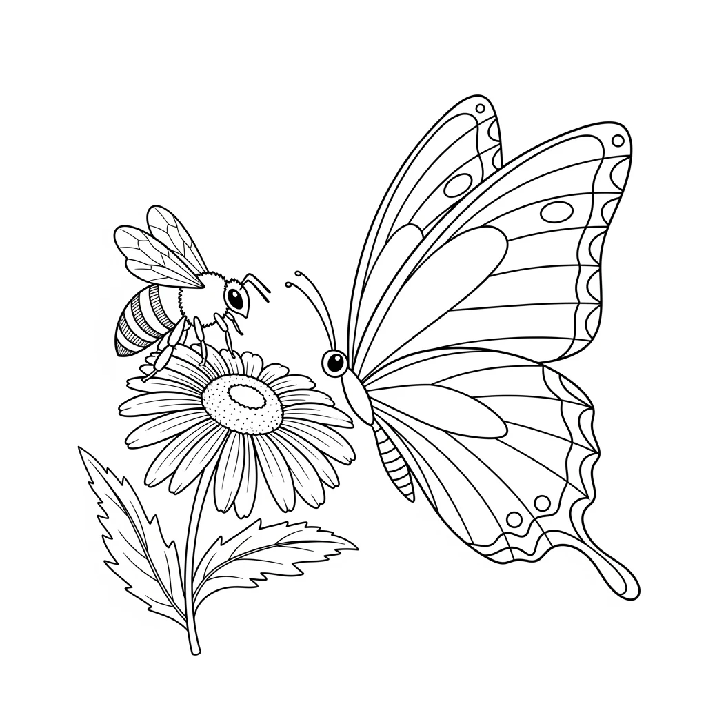 Desenho de Borboleta para Colorir e Imprimir