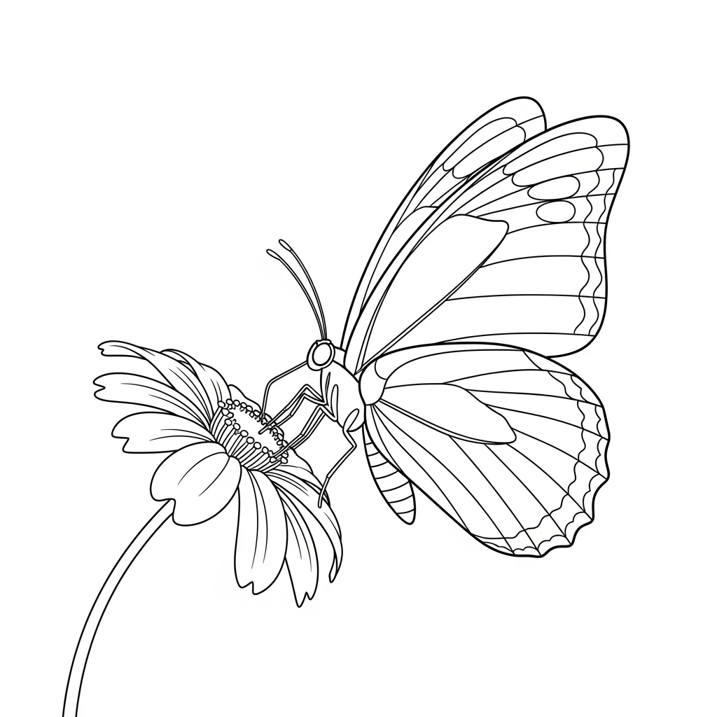 Desenho de Borboleta para Colorir e Imprimir