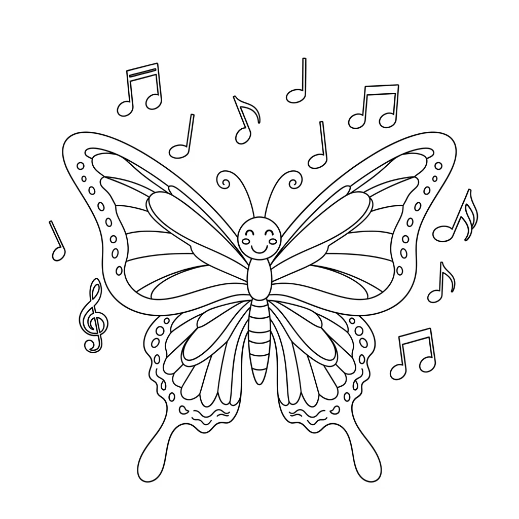 Desenho de Borboleta para Colorir e Imprimir