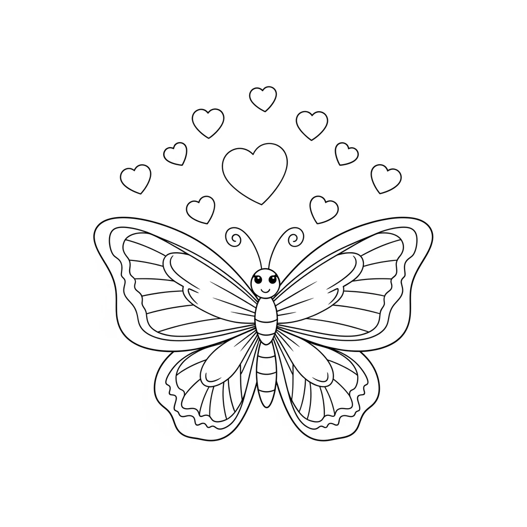 Desenho de Borboleta para Colorir e Imprimir