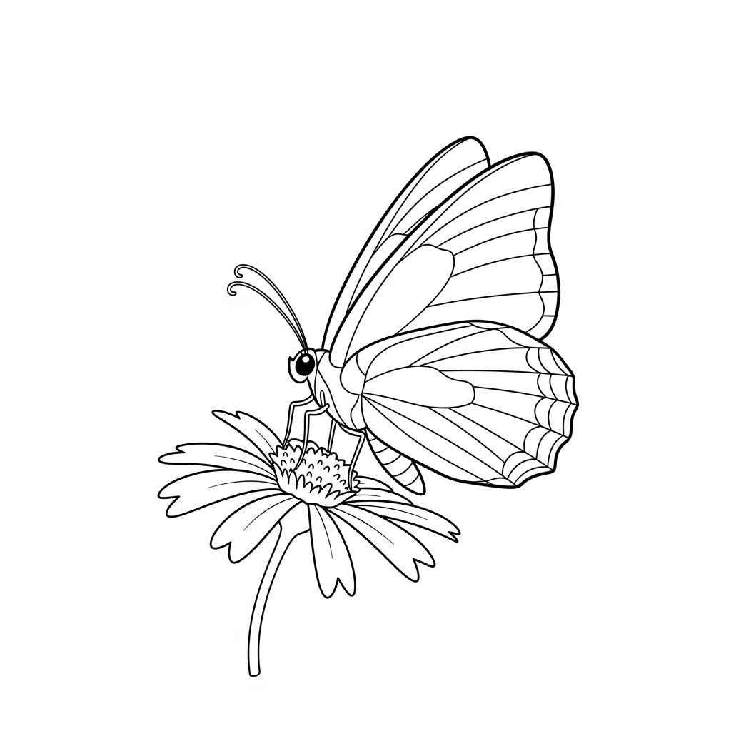 Desenho de Borboleta para Colorir e Imprimir