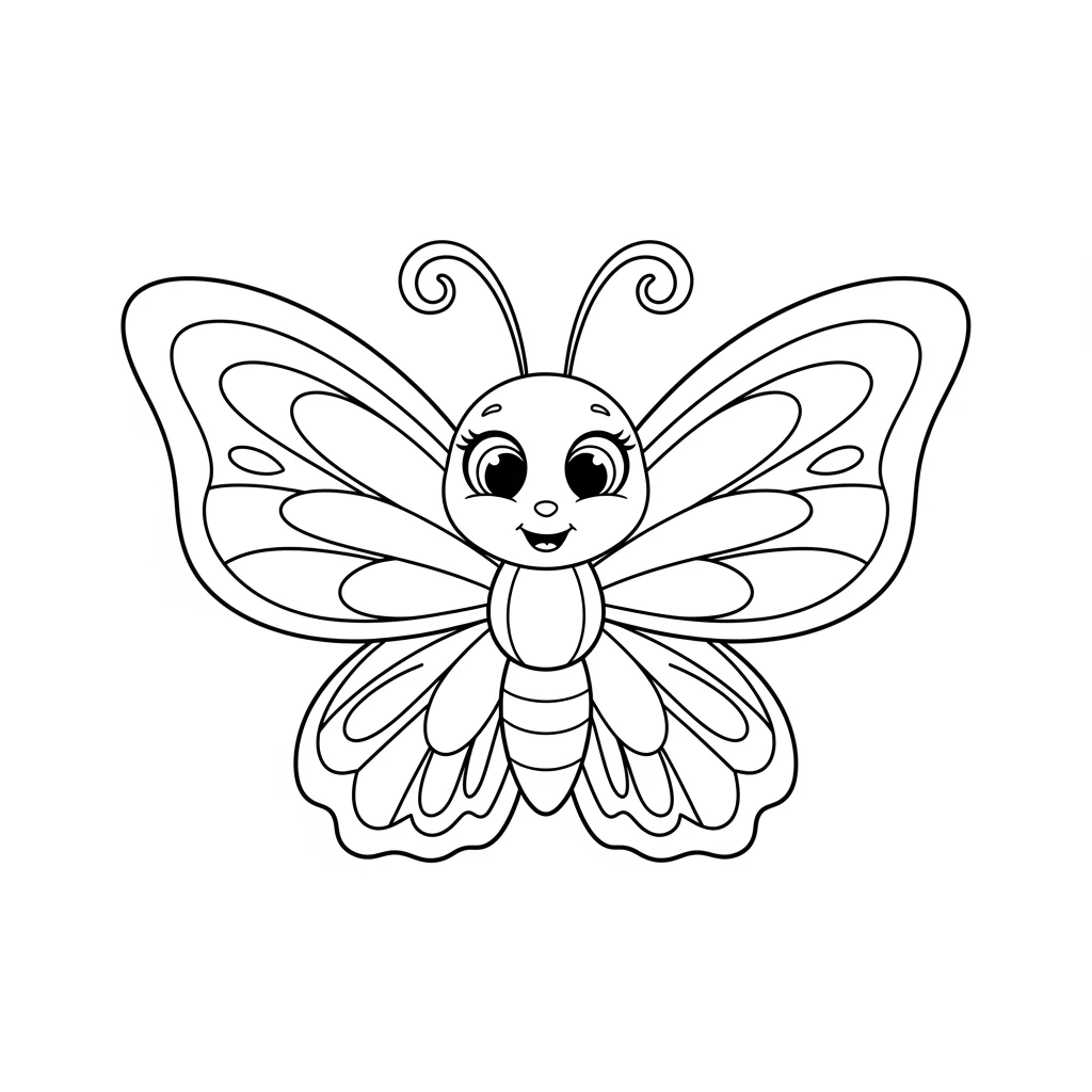 Desenho de Borboleta para Colorir e Imprimir