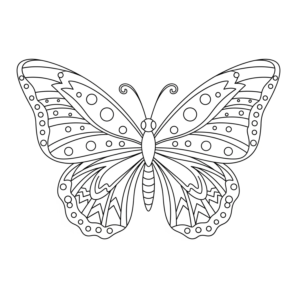 Desenho de Borboleta para Colorir e Imprimir