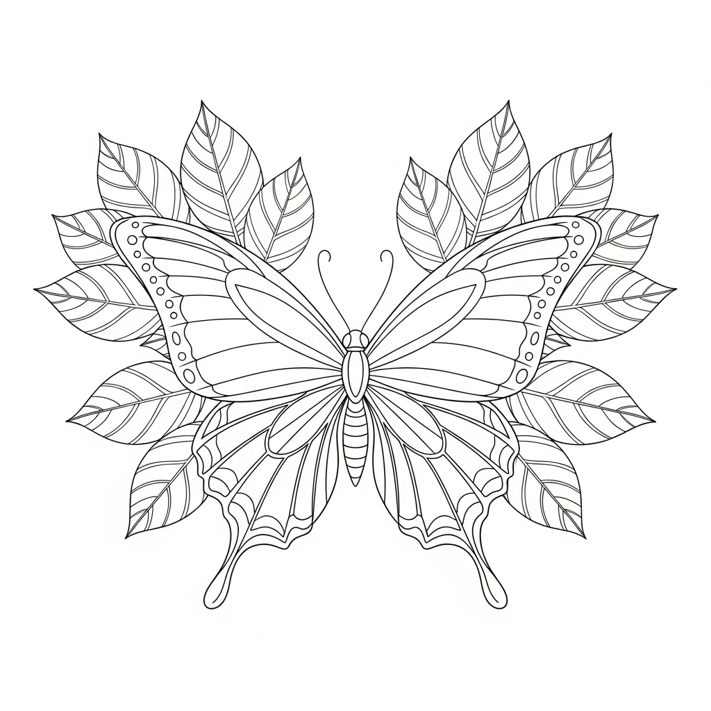 Desenho de Borboleta para Colorir e Imprimir