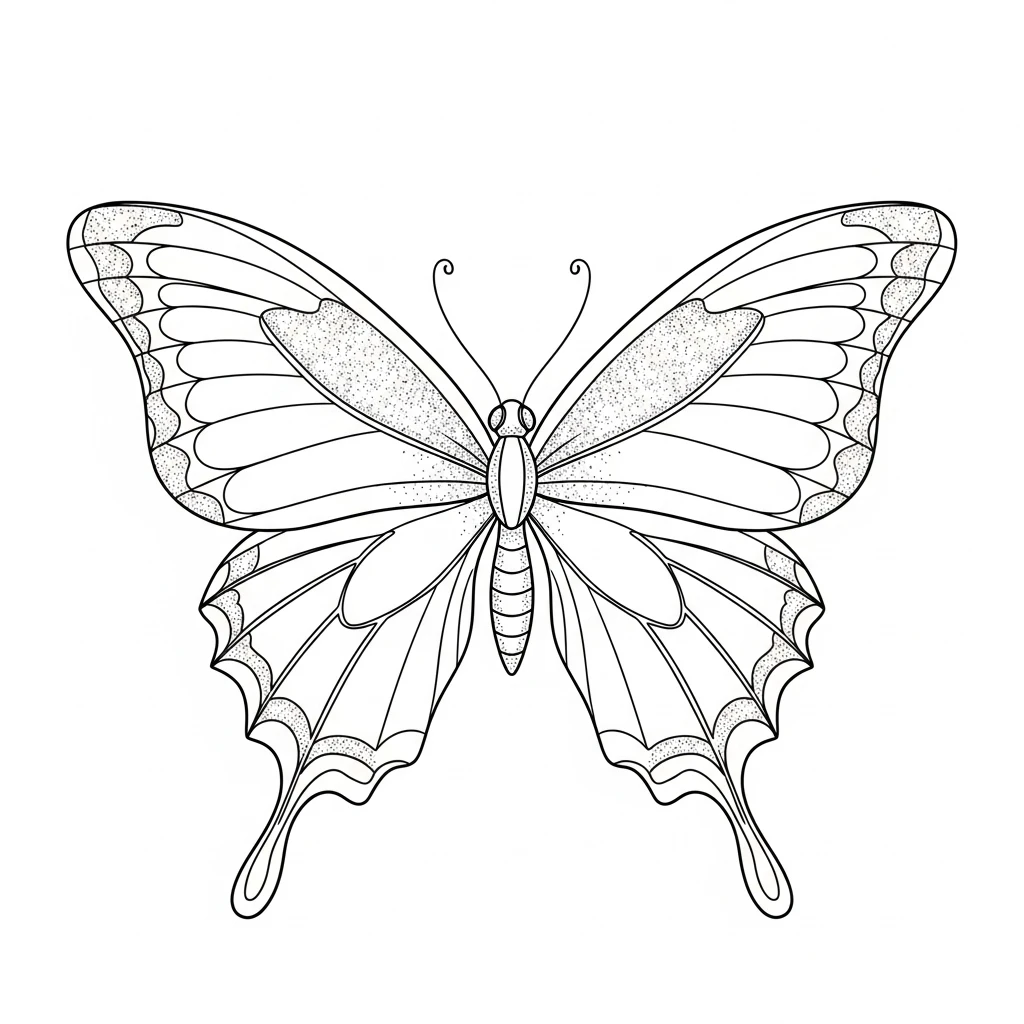 Desenho de Borboleta para Colorir e Imprimir
