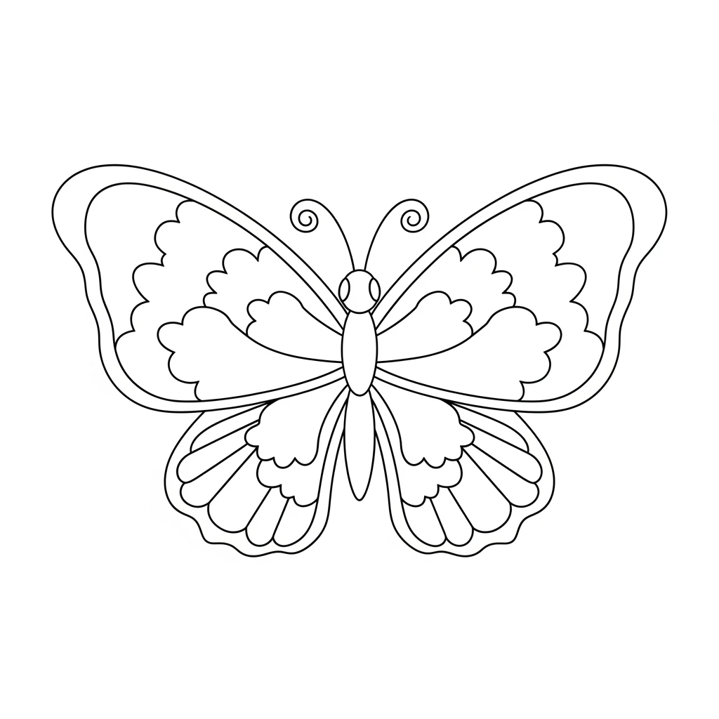 Desenho de Borboleta para Colorir e Imprimir