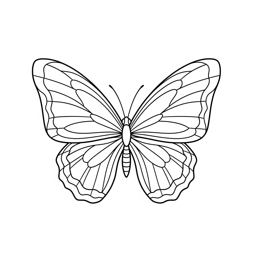 Desenho de Borboleta para Colorir e Imprimir