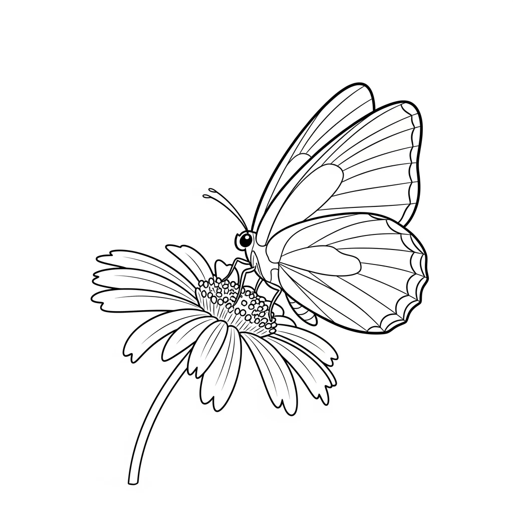 Desenho de Borboleta para Colorir e Imprimir