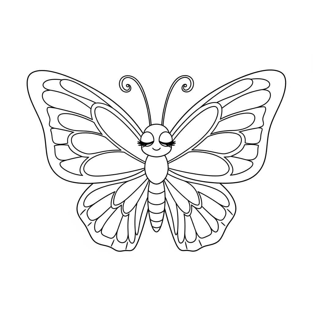 Desenho de Borboleta para Colorir e Imprimir