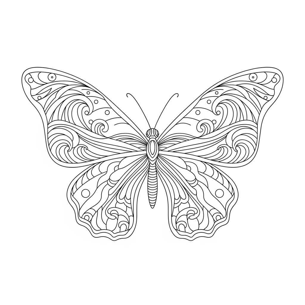 Desenho de Borboleta para Colorir e Imprimir