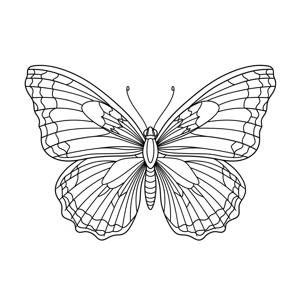 Desenho de Borboleta para Colorir e Imprimir
