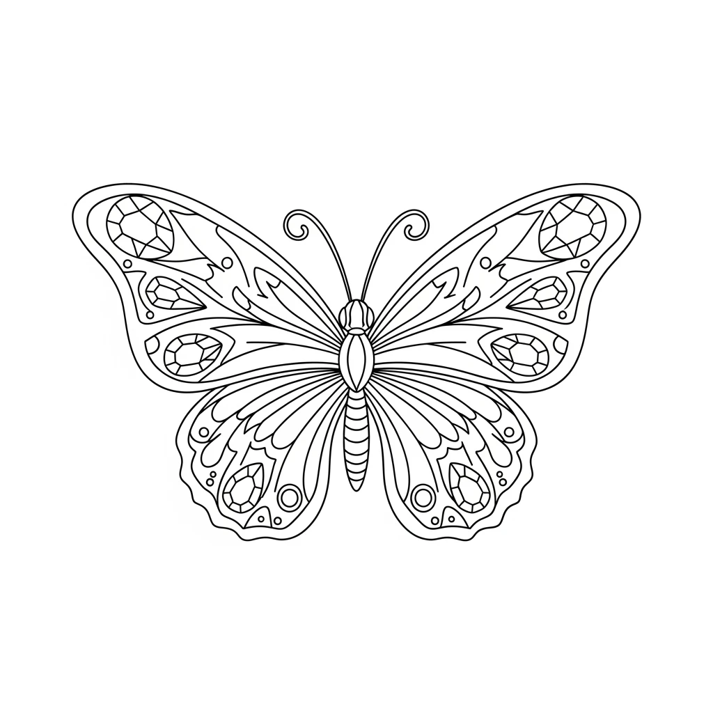 Desenho de Borboleta para Colorir e Imprimir