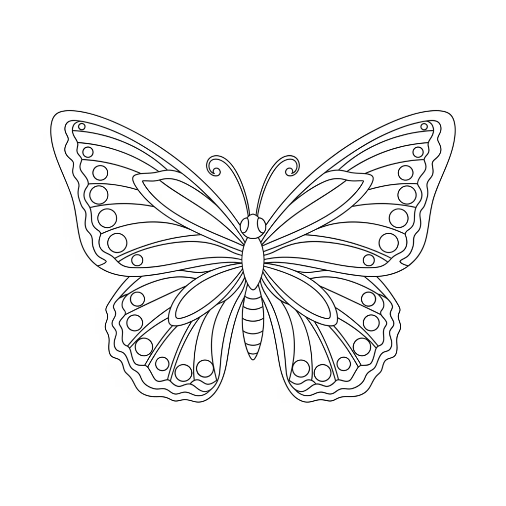 Desenho de Borboleta para Colorir e Imprimir