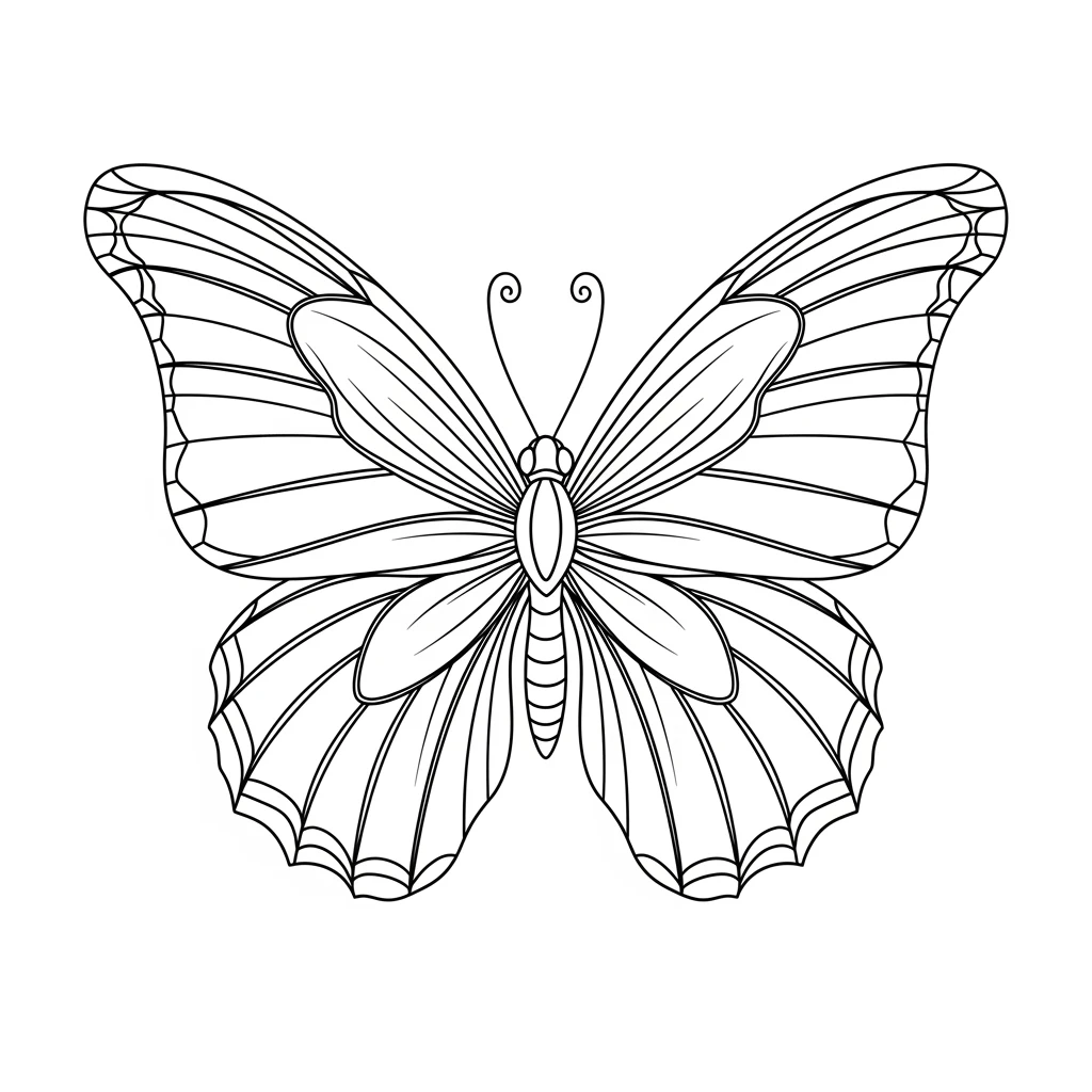 Desenho de Borboleta para Colorir e Imprimir