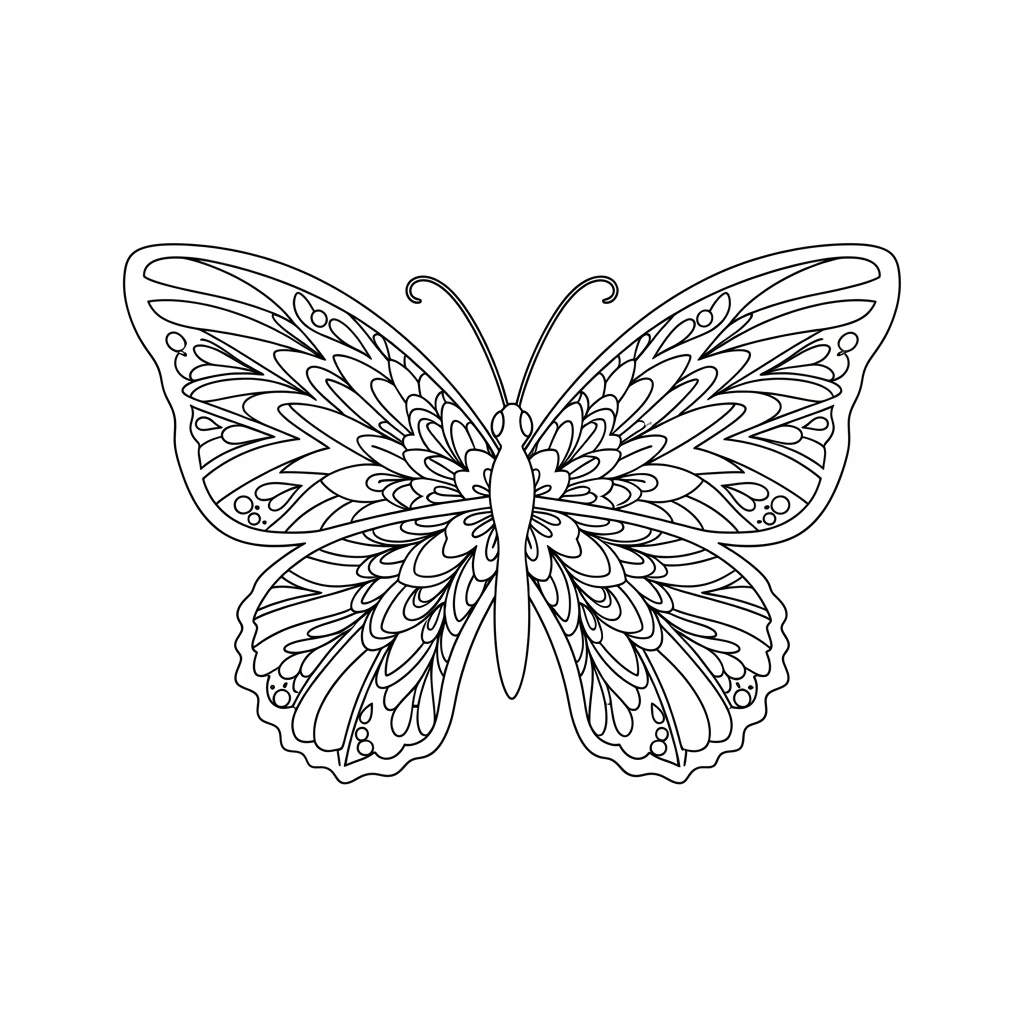 Desenho de Borboleta para Colorir e Imprimir