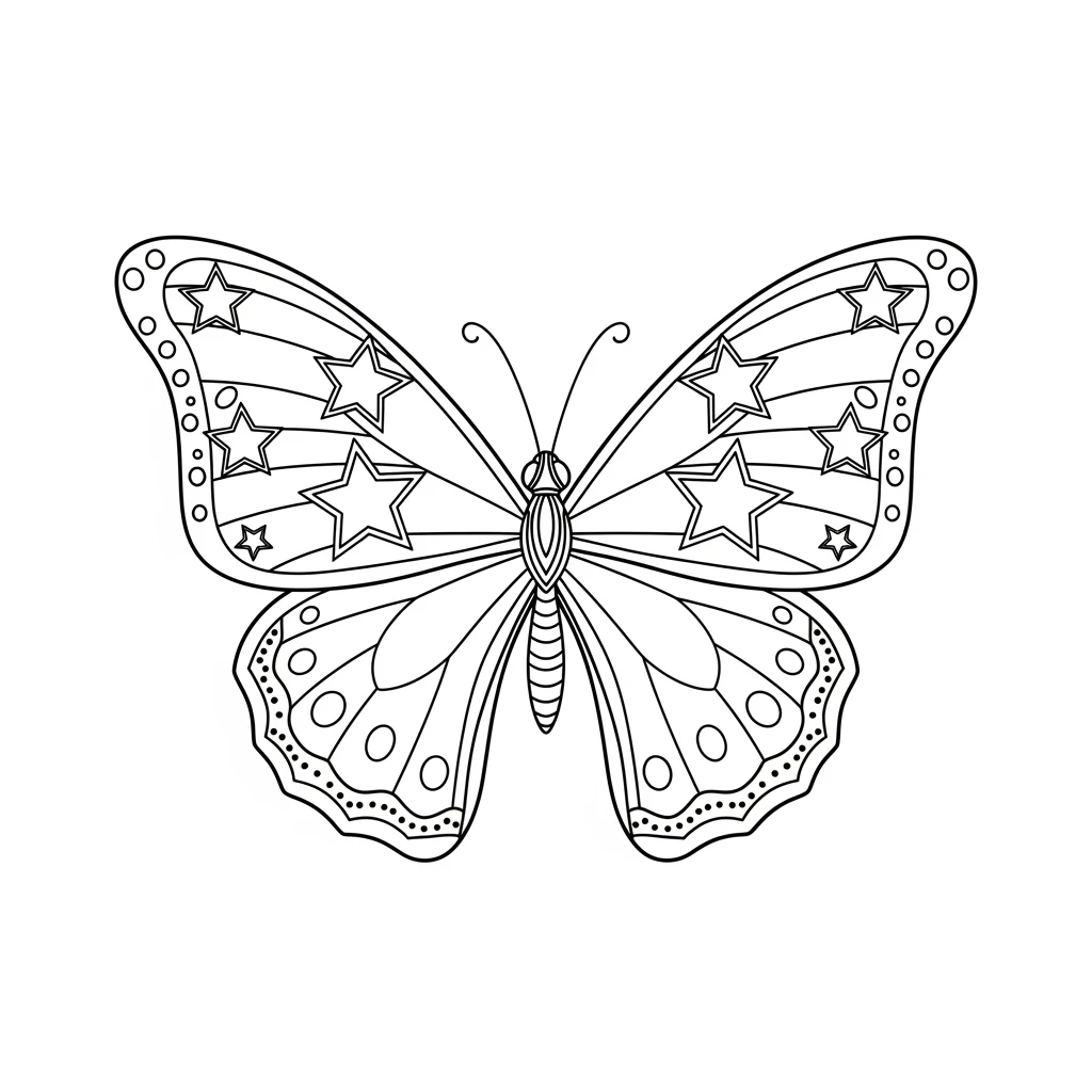 Desenho de Borboleta para Colorir e Imprimir