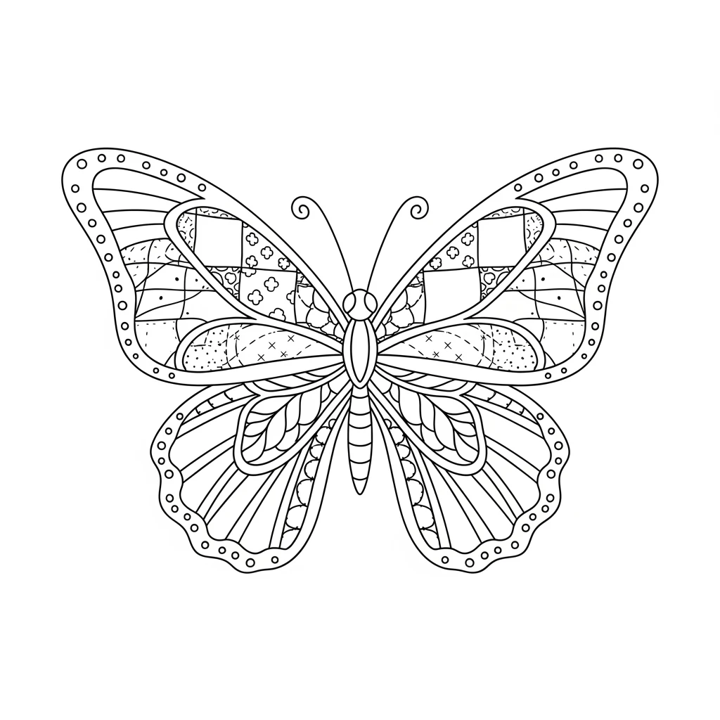 Desenho de Borboleta para Colorir e Imprimir