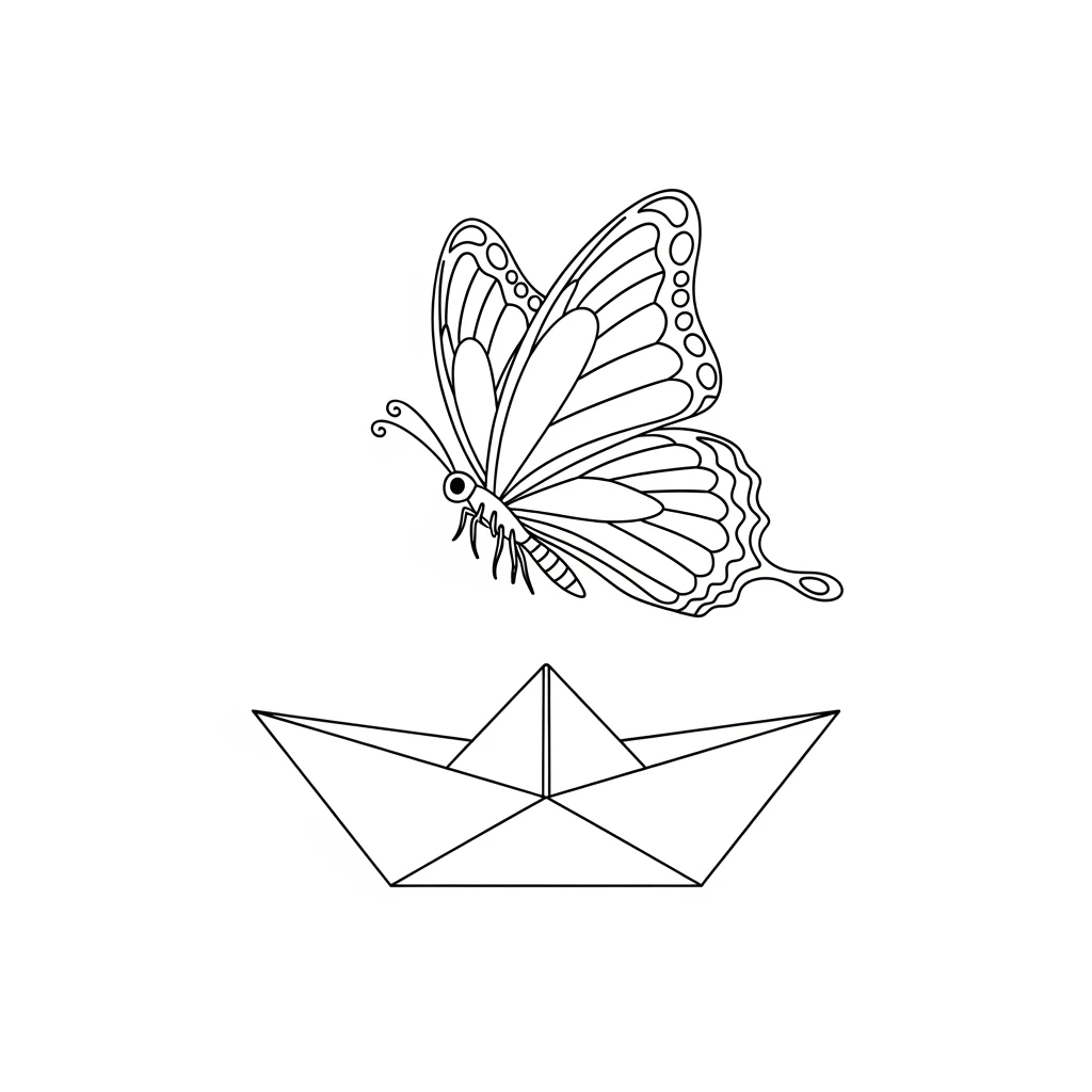 Desenho de Borboleta para Colorir e Imprimir