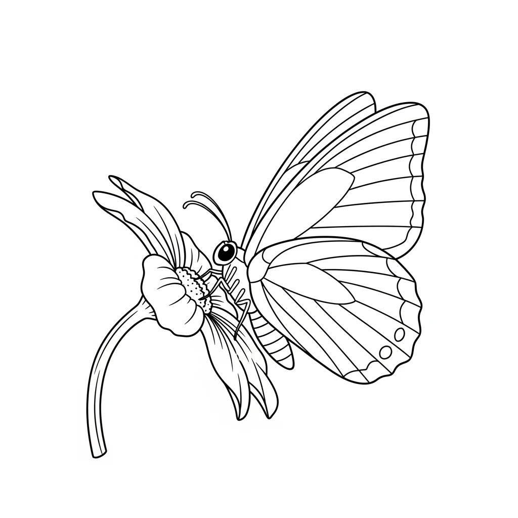 Desenho de Borboleta para Colorir e Imprimir