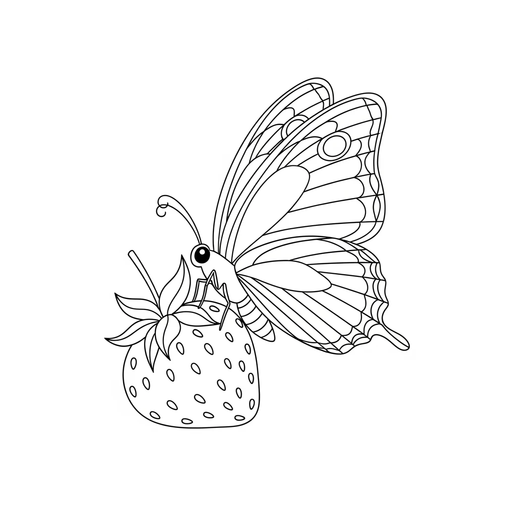 Desenho de Borboleta para Colorir e Imprimir