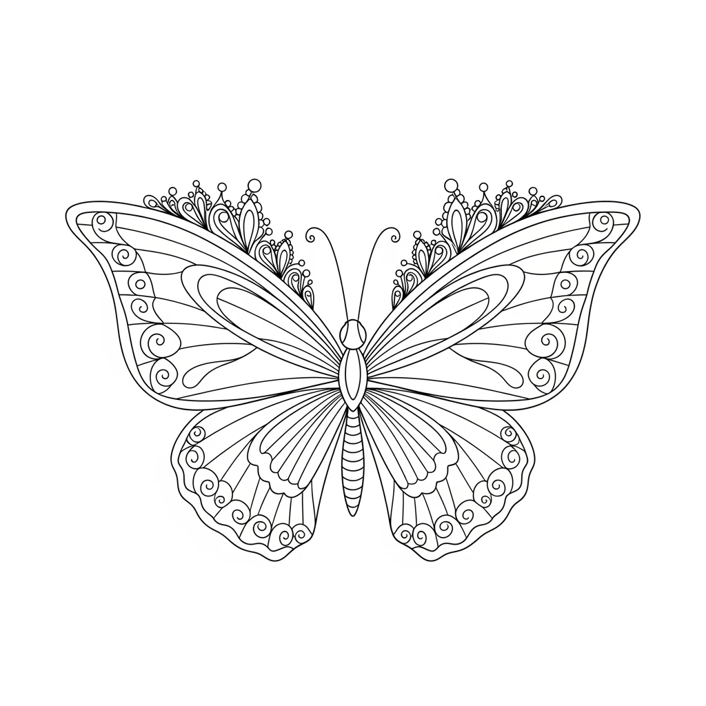 Desenho de Borboleta para Colorir e Imprimir