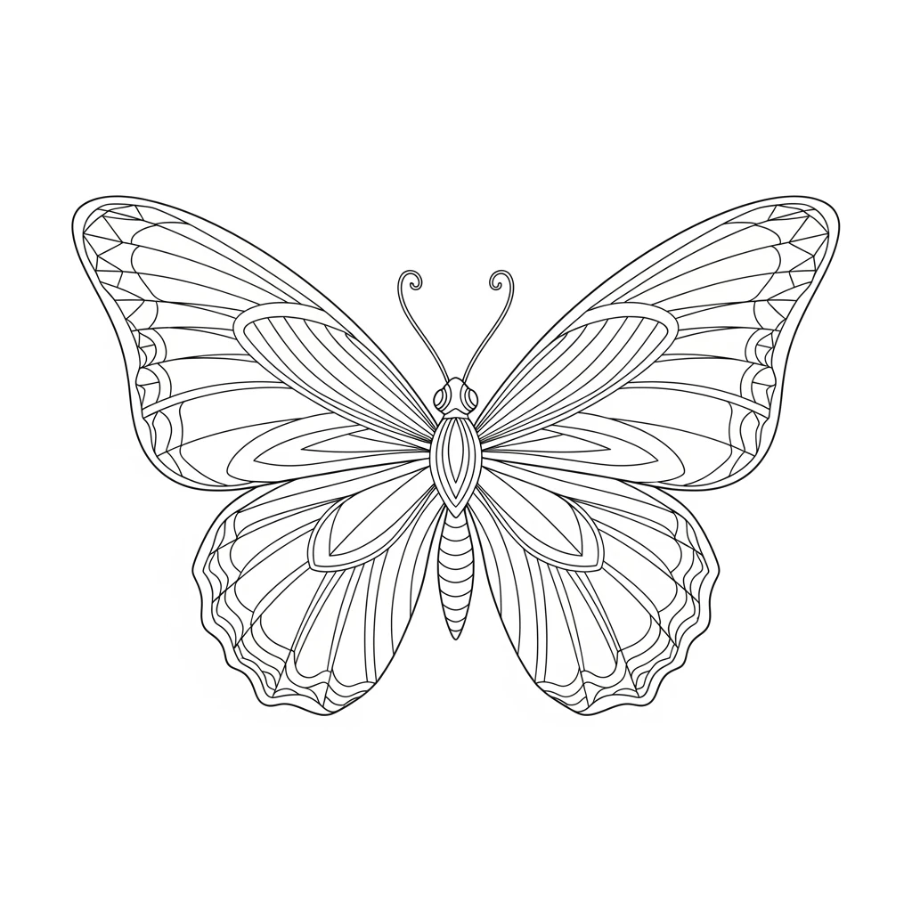 Desenho de Borboleta para Colorir e Imprimir