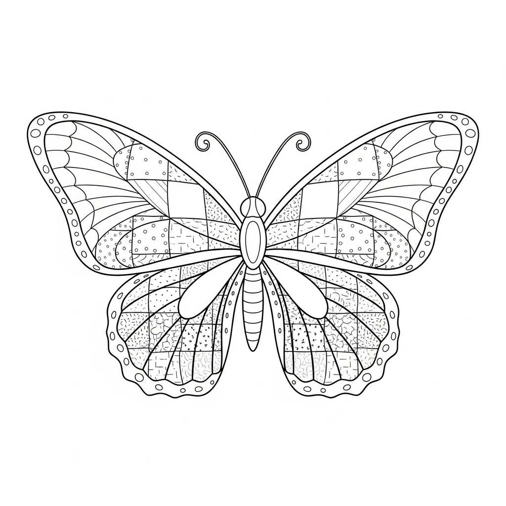Desenho de Borboleta para Colorir e Imprimir