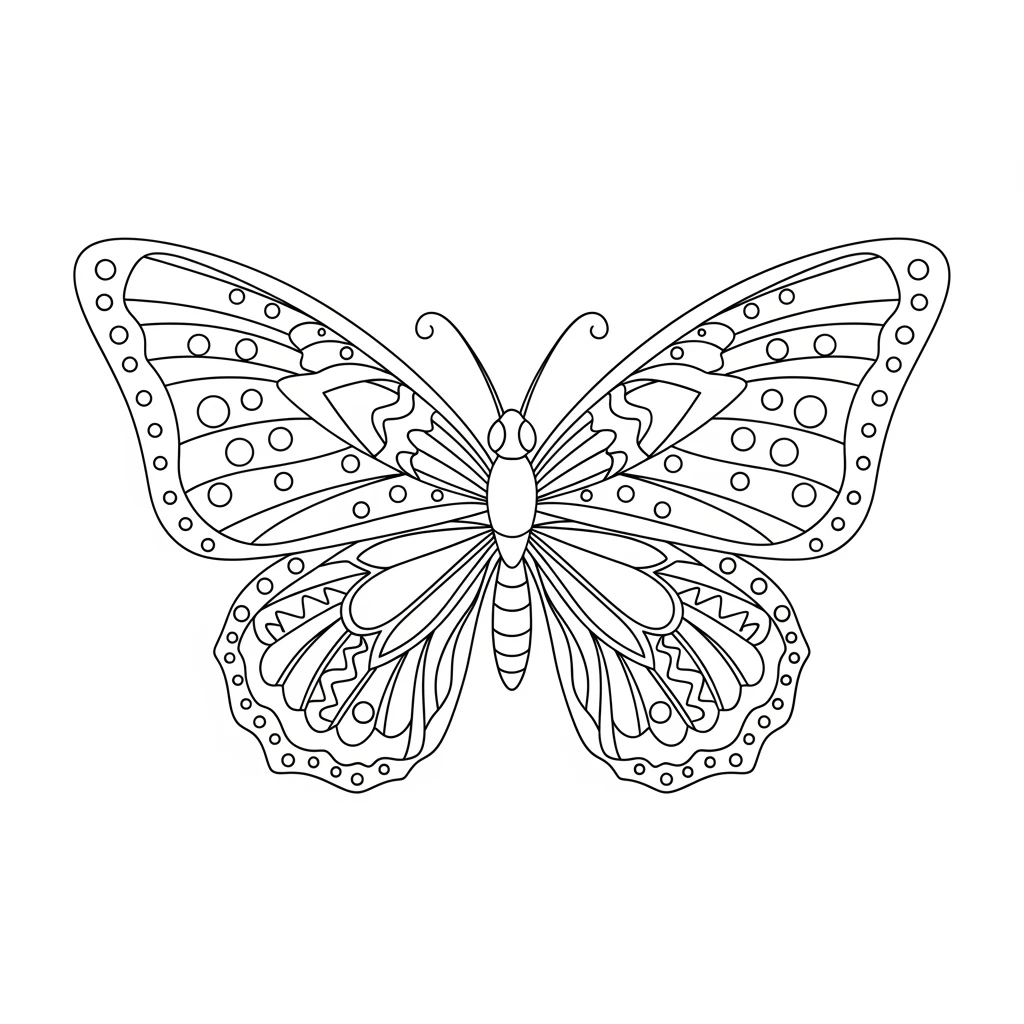 Desenho de Borboleta para Colorir e Imprimir