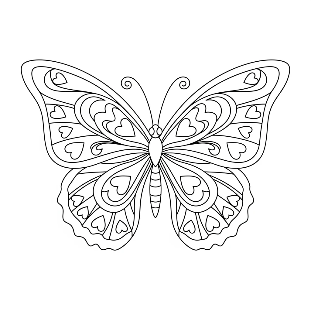 Desenho de Borboleta para Colorir e Imprimir