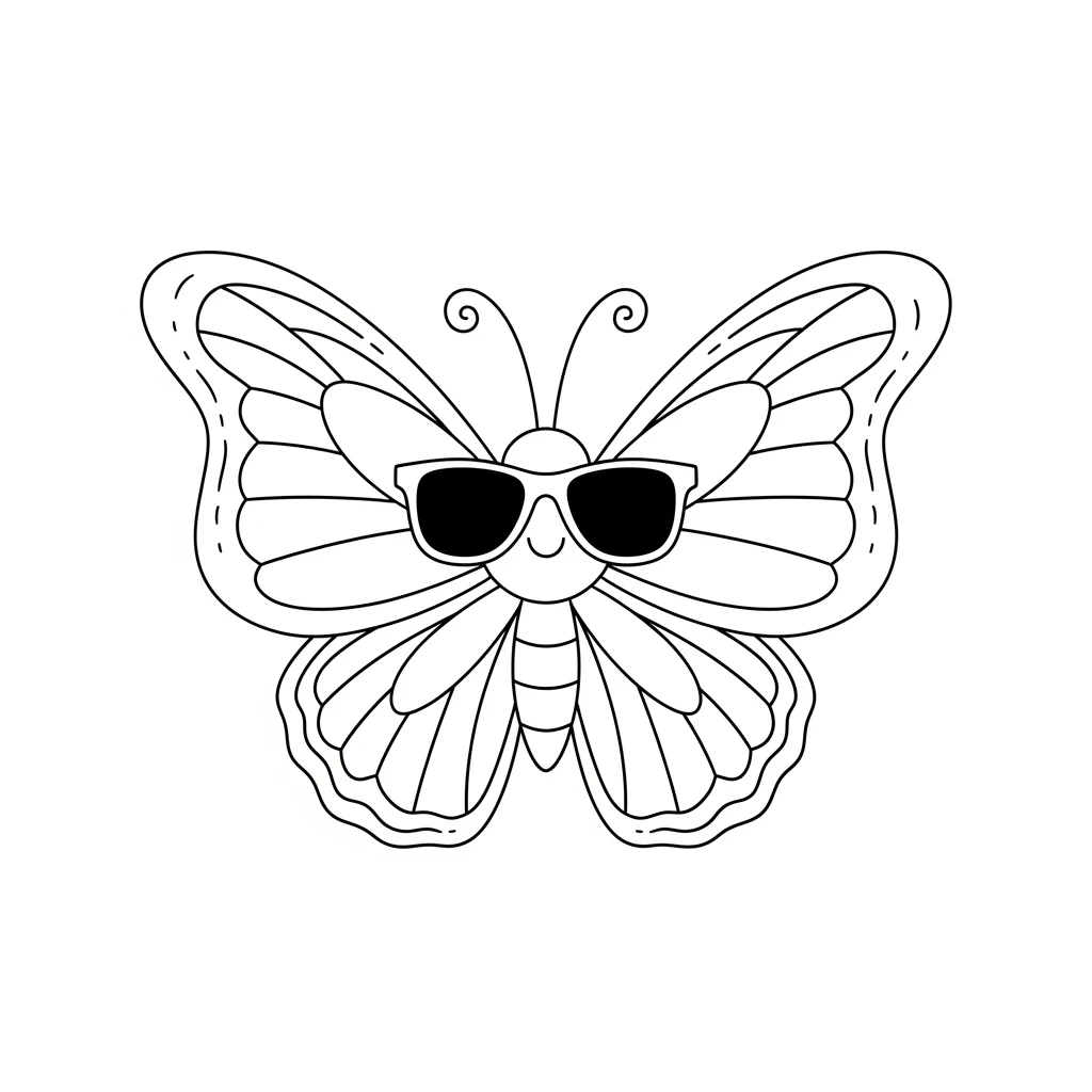 Desenho de Borboleta para Colorir e Imprimir