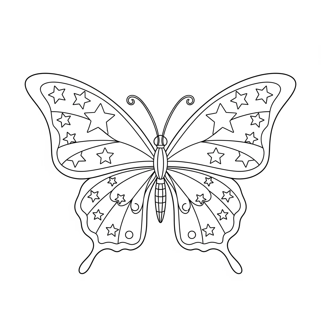 Desenho de Borboleta para Colorir e Imprimir