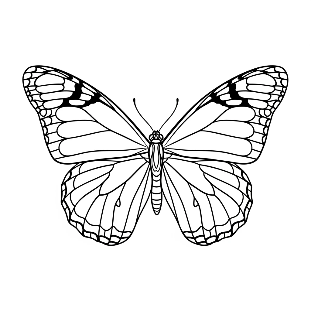Desenho de Borboleta para Colorir e Imprimir