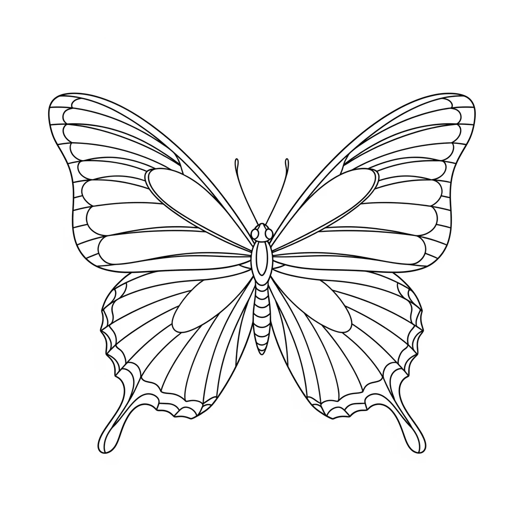 Desenho de Borboleta para Colorir e Imprimir