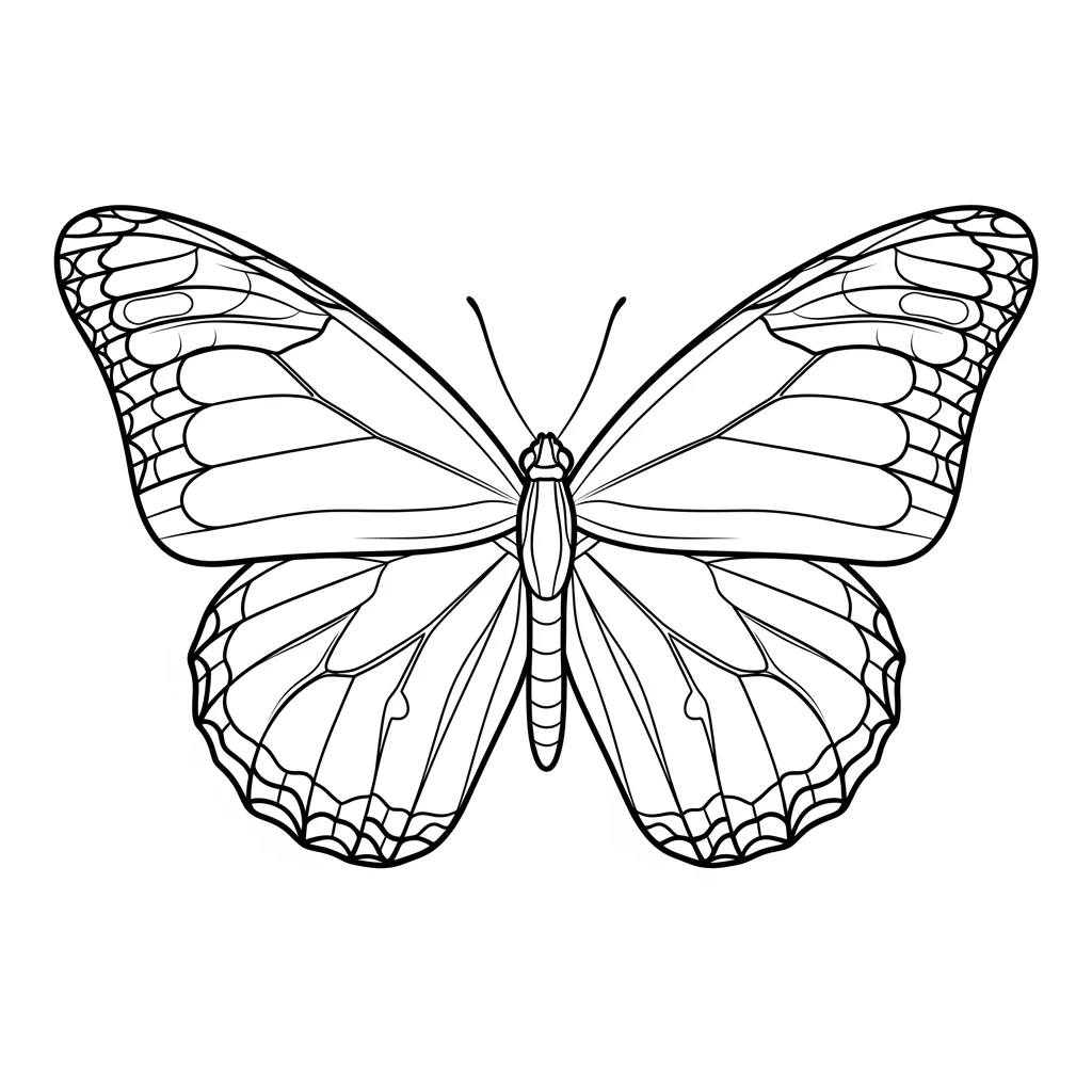 Desenho de Borboleta para Colorir e Imprimir