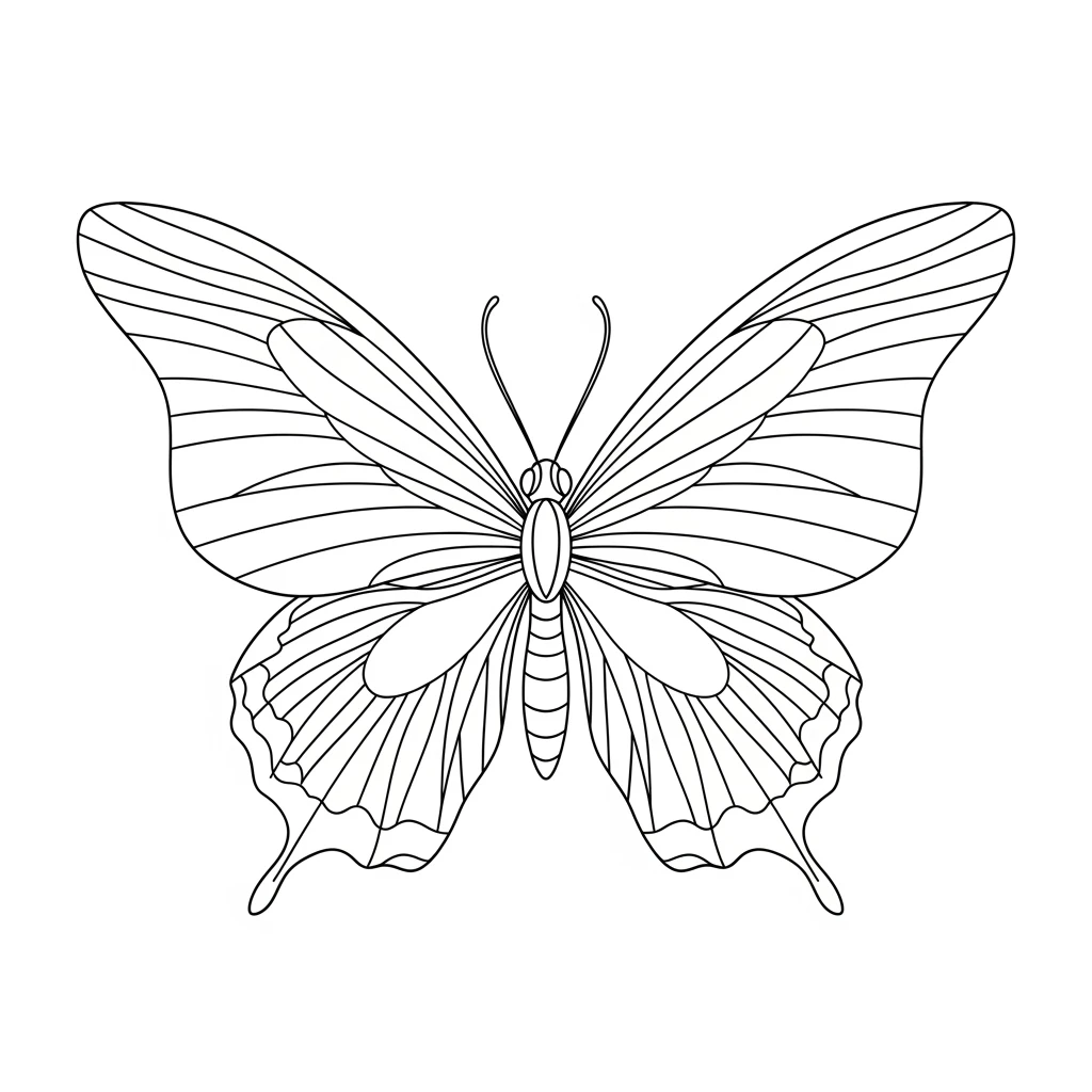 Desenho de Borboleta para Colorir e Imprimir