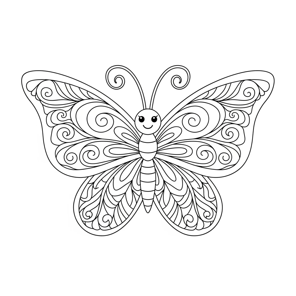 Desenho de Borboleta para Colorir e Imprimir