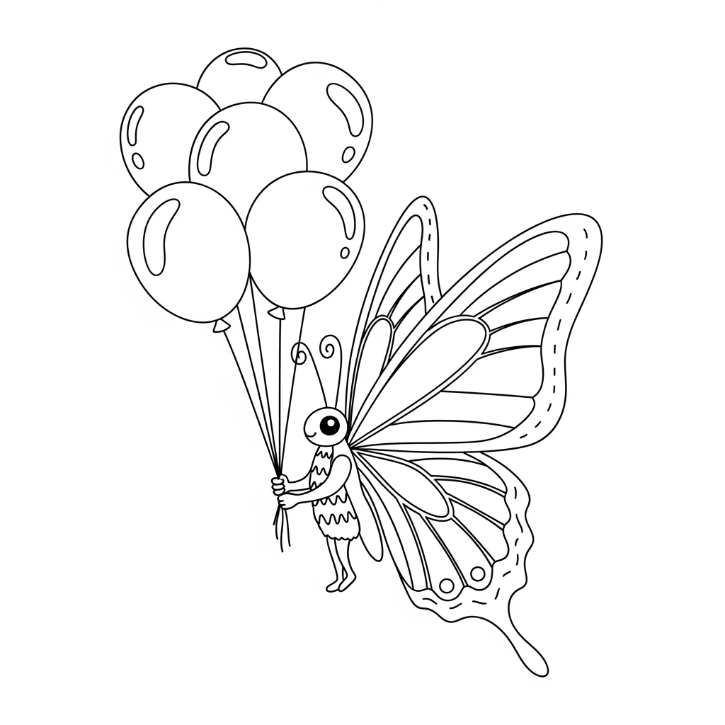 Desenho de Borboleta para Colorir e Imprimir