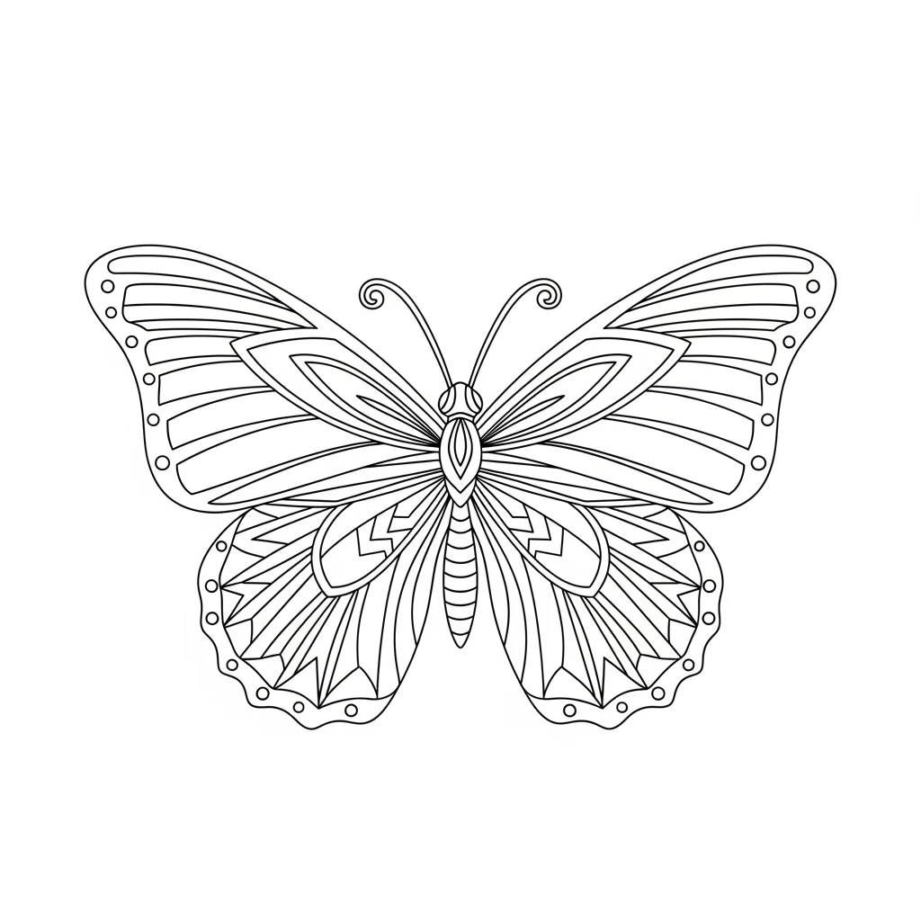 Desenho de Borboleta para Colorir e Imprimir