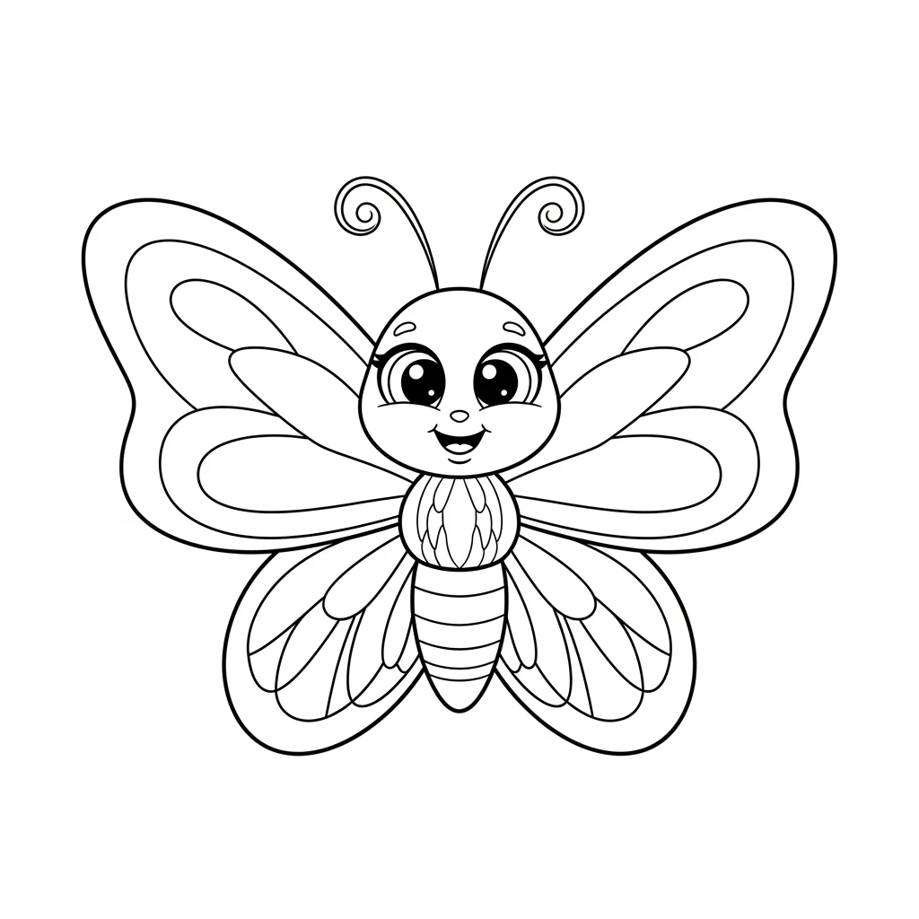 Desenho de Borboleta para Colorir e Imprimir