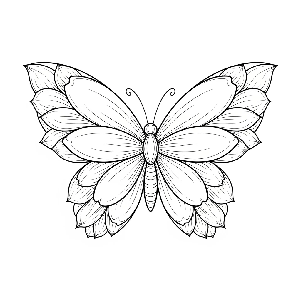 Desenho de Borboleta para Colorir e Imprimir