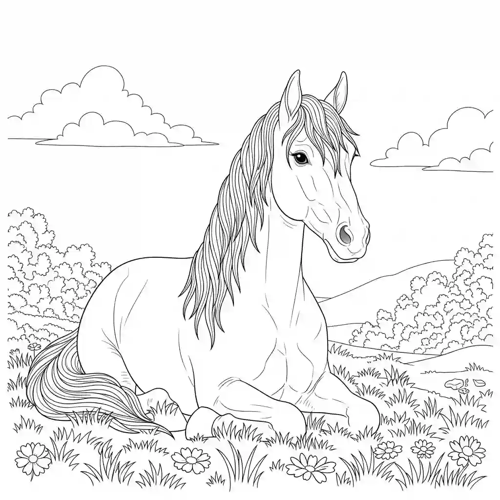 desenho de cavalo para colorir
