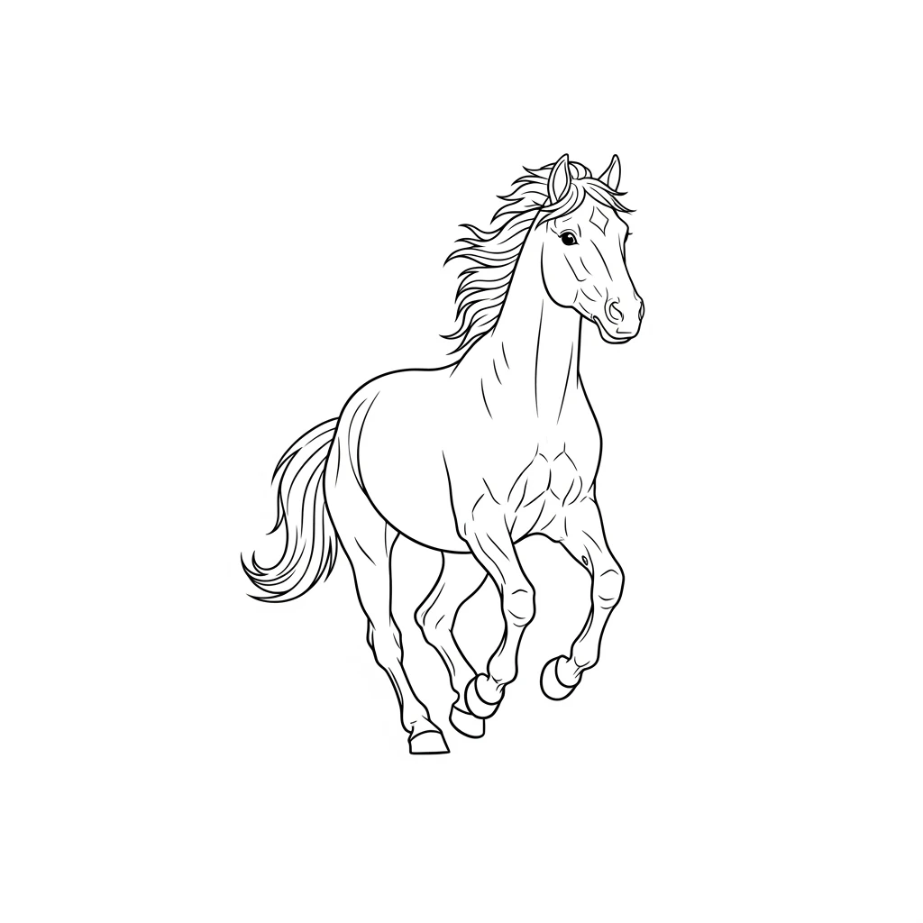 desenho de cavalo para colorir