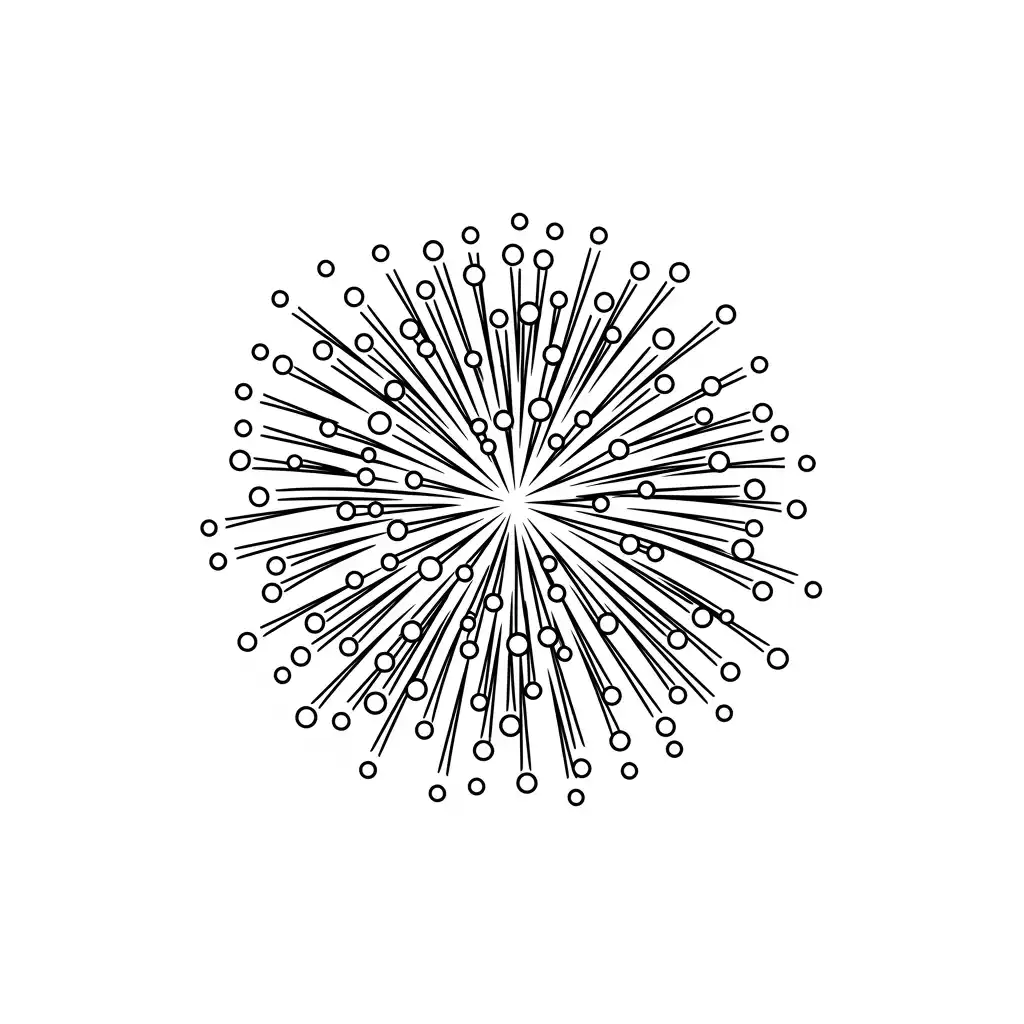 desenho de fogos de artifício para colorir