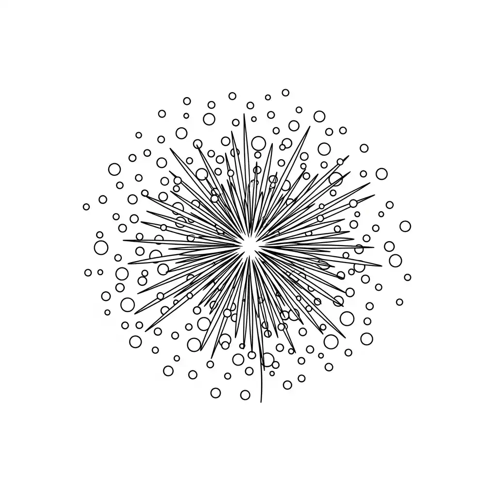 desenho de fogos de artifício para colorir